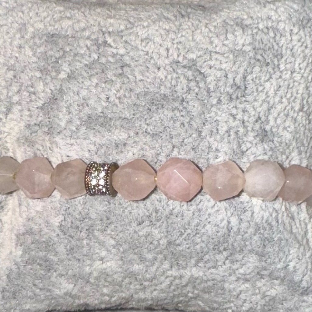 Tiffany Jazelle-Chic Pink Beaded Bracelet With Silver Accents